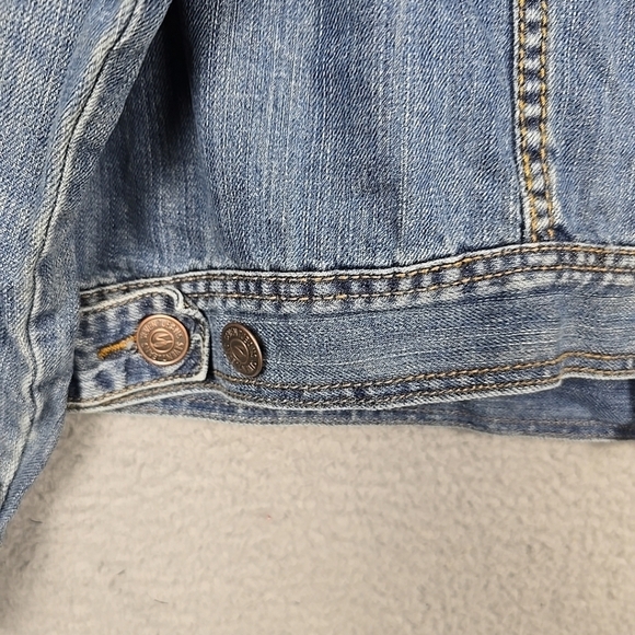 Seven 7 Jean Denim Jacket Blue Button Front Size 2XL - Picture 13 of 13
